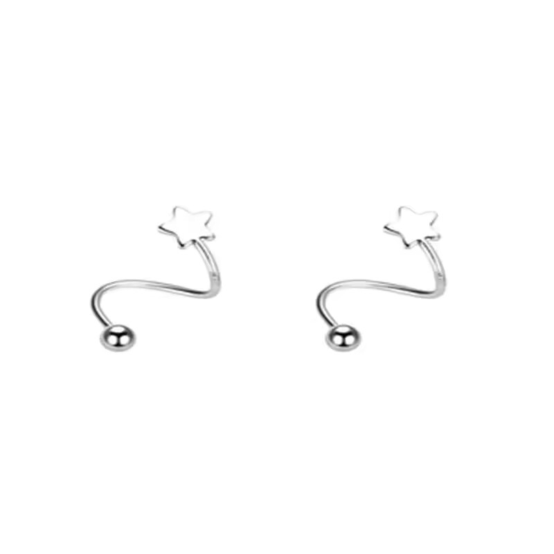 Stainless Steel Spiral Twisted Stud Earrings