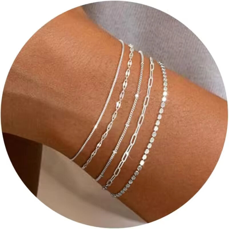 Exquisite gold-plated multi-layered bracelet