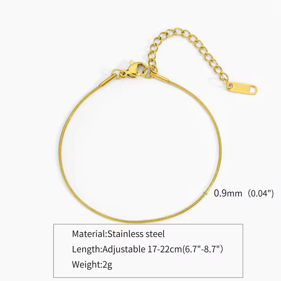 New ultra-fine stainless steel snake-shaped bracelet
