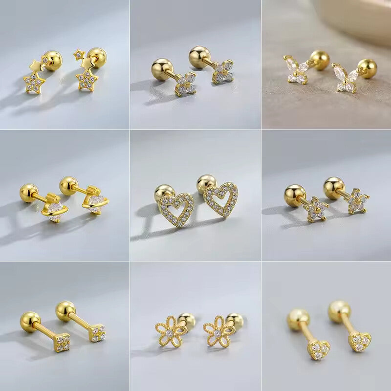 New Fashion Heart Stud Earrings for Women