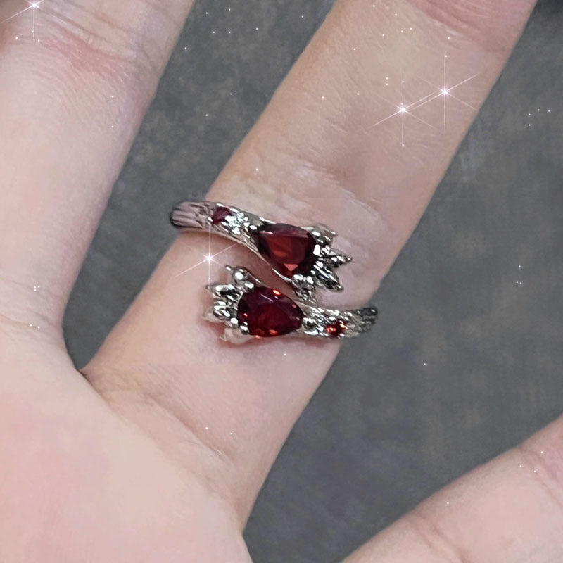 European punk cross-shaped butterfly personalized open-ring