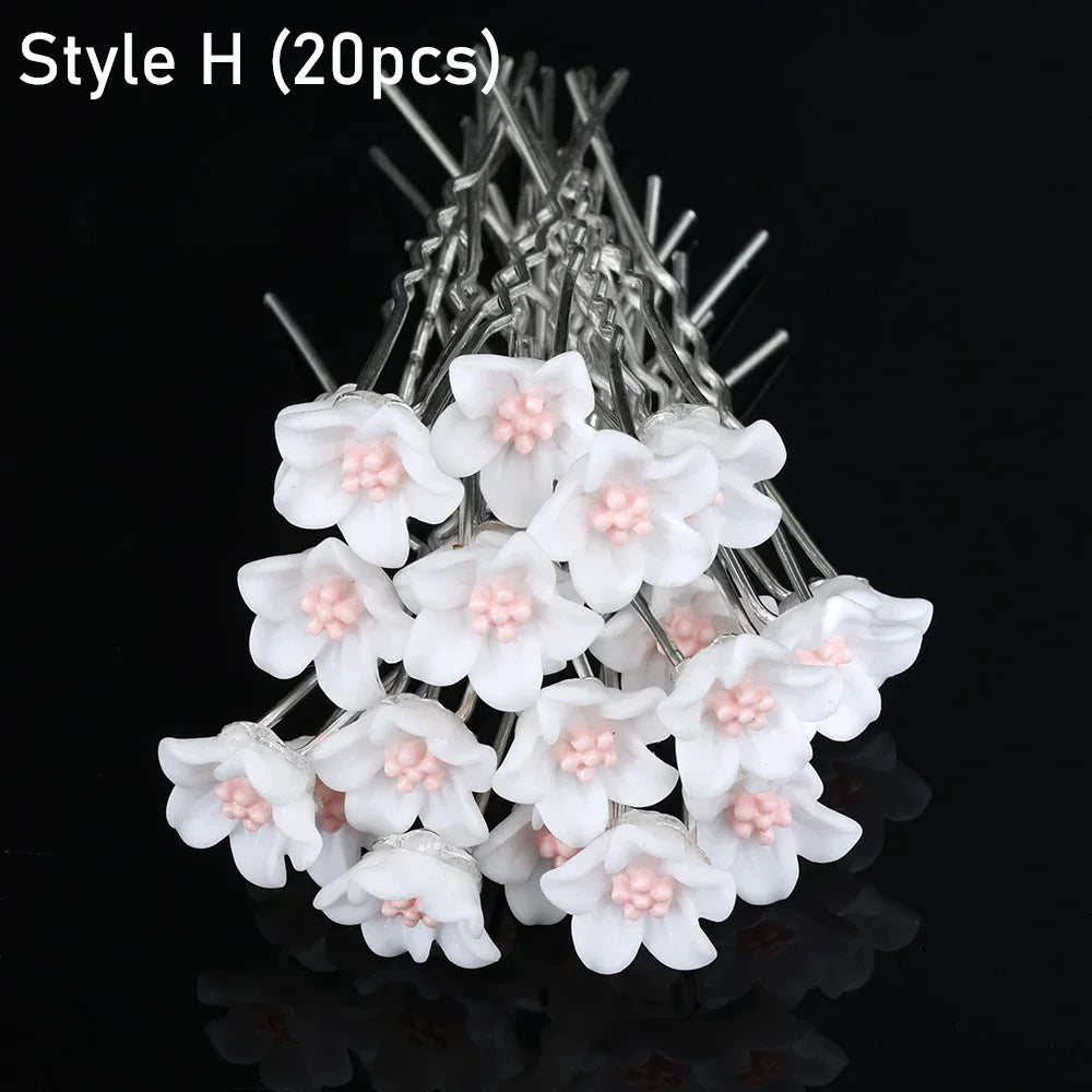 Elegant Pearl Crystal Hairpin Wedding Bridal