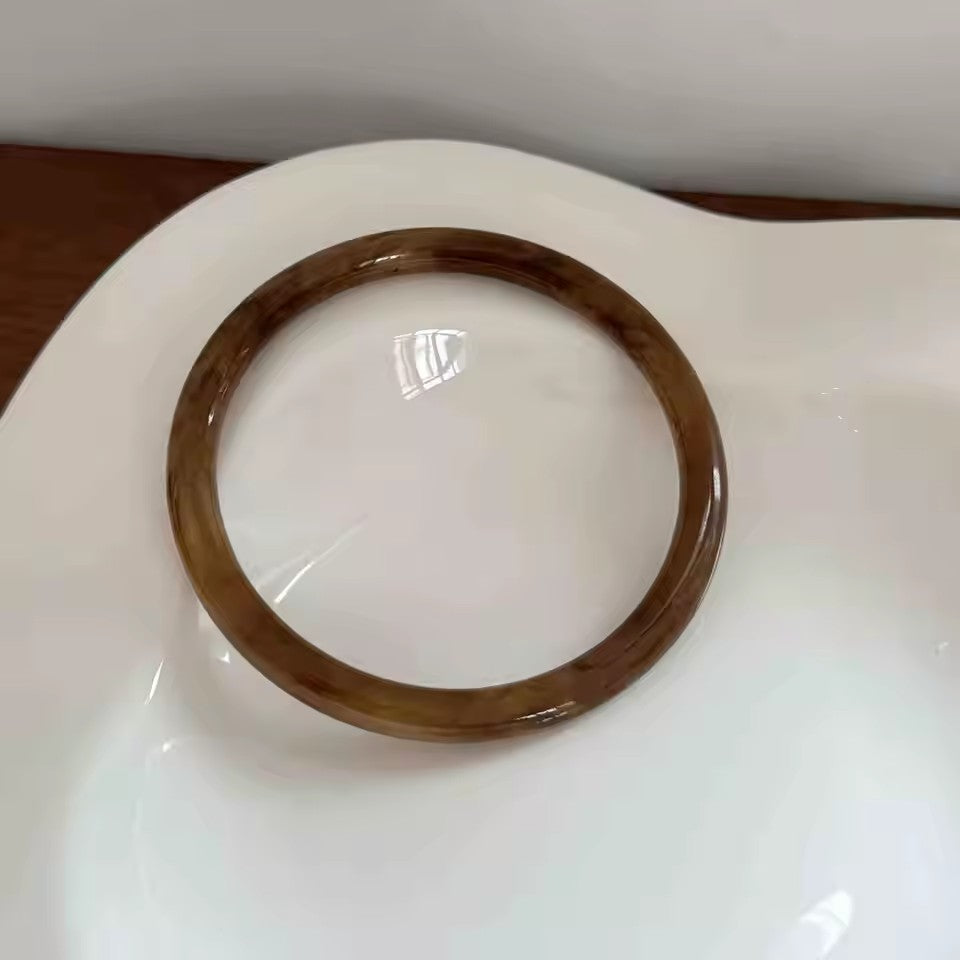 Retro Brown Resin Acrylic Marble Bangles