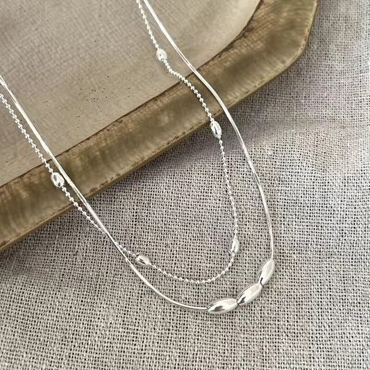 925 pure silver minimalist style pendant necklace