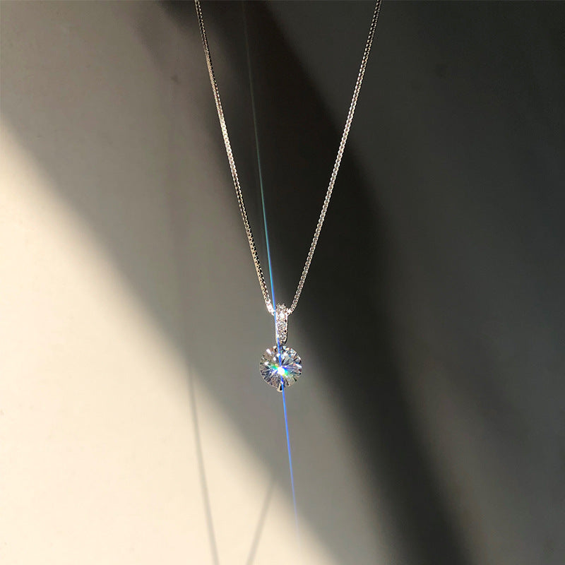 Japanese and Korean geometric luxury waterdrop necklace