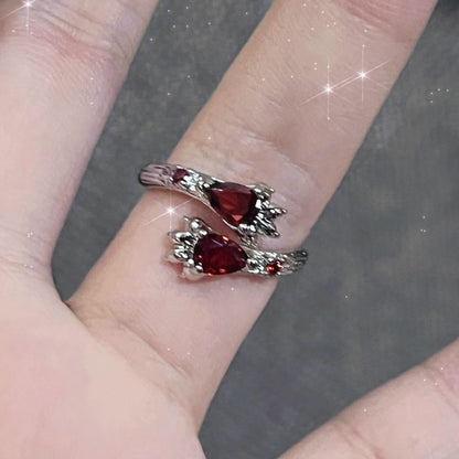 European punk cross-shaped butterfly personalized open-ring