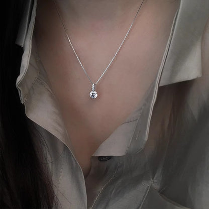 Japanese and Korean geometric luxury waterdrop necklace
