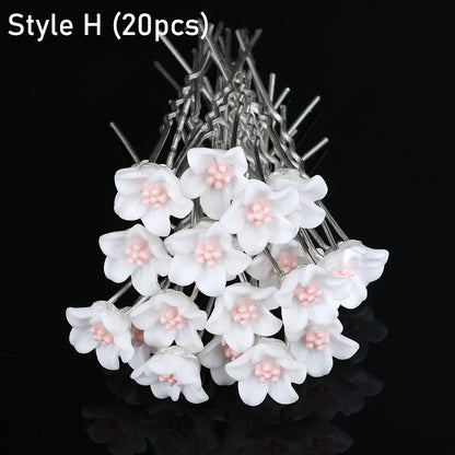 Elegant Pearl Crystal Hairpin Wedding Bridal