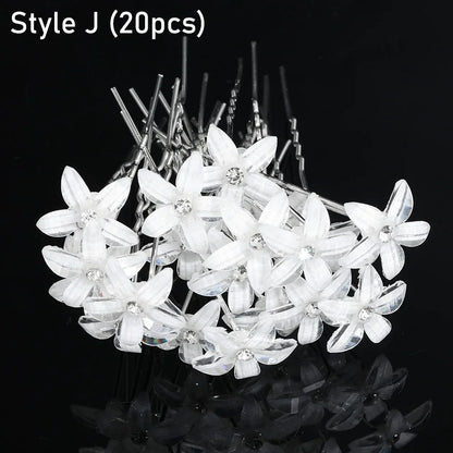 Elegant Pearl Crystal Hairpin Wedding Bridal
